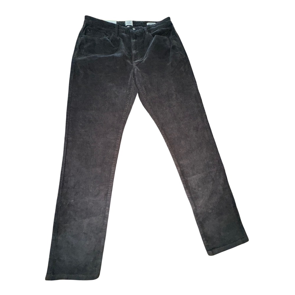 Flint and Tinder Corduroy Pants Mens 33x32 Athletic Tapered Charcoal Grey New